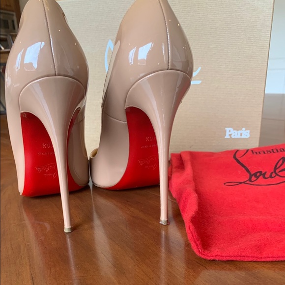 Christian Louboutin So Kate Nude Patent Pump 40.5 - Picture 3 of 9